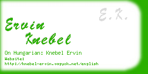 ervin knebel business card